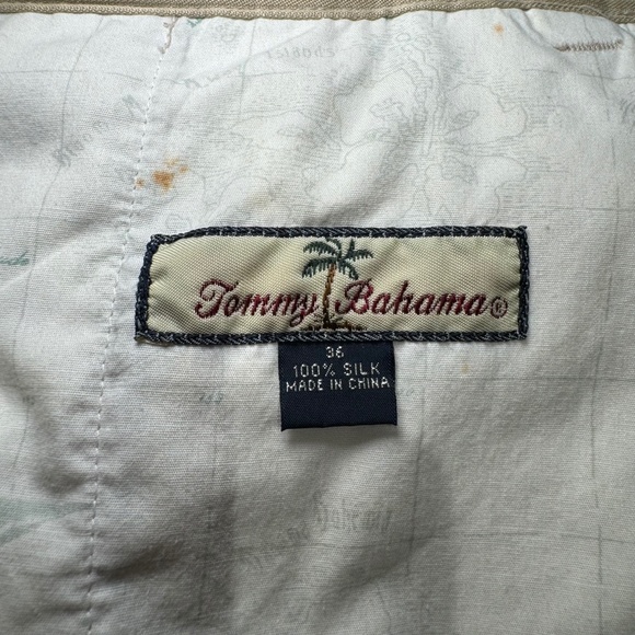 Tommy Bahama Shorts Men's Size 36 Khaki Silk Vintage Resort Vacation Beach - Picture 6 of 6